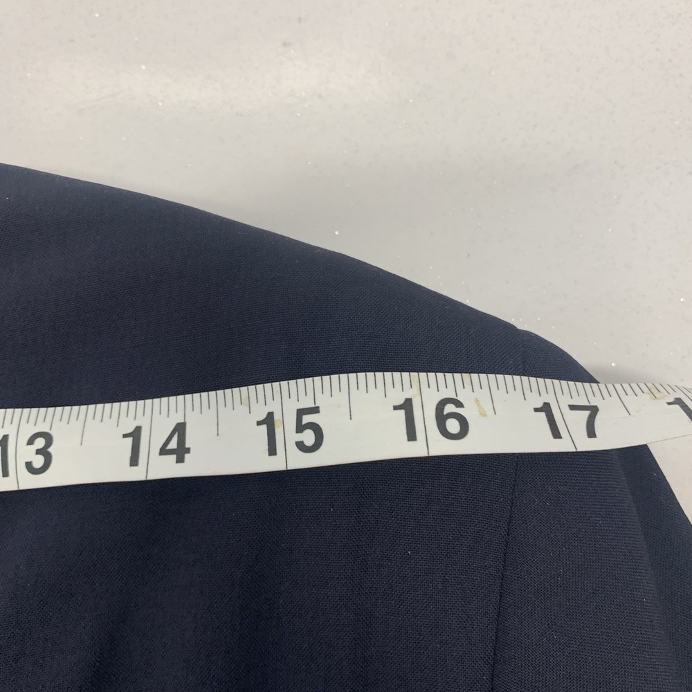 Theory Navy Blue Sport Coat Men 36 Short Blazer Jacket Wool Spandex  2 Button - Picture 11 of 12